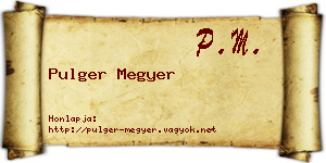 Pulger Megyer névjegykártya